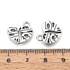 Tibetischer stil Aluminium Anhänger & Charms&nbsp;TIBE-T016-02AS