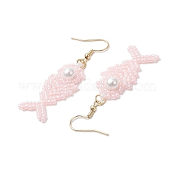 Fischgräten-Ohrringe aus Glasperlen&nbsp;EJEW-MZ00439-01