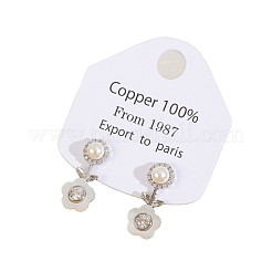 Boucles d'oreilles en laiton avec zircone cubique de micro pave&nbsp;WGB66C3-01