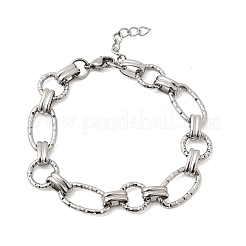 Bracelets à maillons en acier inoxydable 304 martelé pour femmes&nbsp;BJEW-L720-01P