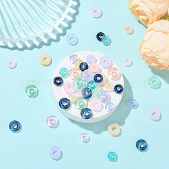 50 pièce 10 styles de perles européennes en verre transparent&nbsp;GLAA-YW0005-96