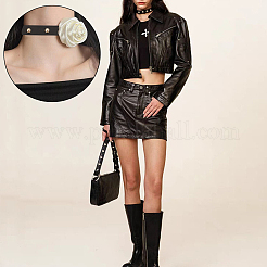 Clous ronds en laiton de 9 mètre avec garnitures en cuir PU noir&nbsp;FIND-AR0004-68