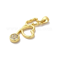 Micro ottone spianare cubic zirconia ciondolo&nbsp;KK-H487-13G