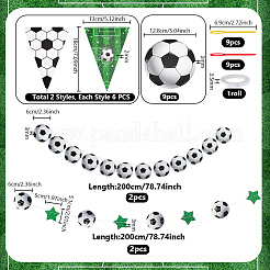 4 bannière suspendue de football en papier&nbsp;DIY-PH0038-66