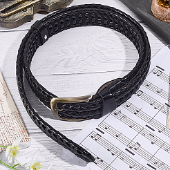 Ceintures à chaîne tressées en cuir de vache pour hommes&nbsp;AJEW-CL0002-14B