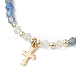 Bracciali con perline intrecciate in pietra mista&nbsp;BJEW-JB12958-02
