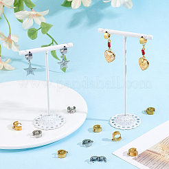 16 pieza de pendientes de aro huggie de acero inoxidable 304 de 2 colores&nbsp;STAS-BBC0009-68B