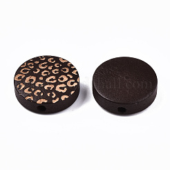 Perles de bois naturel peintes&nbsp;X-WOOD-T021-49A-07