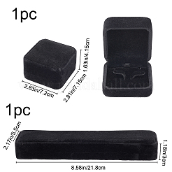 2 scatola di velluto per orecchini e collana in 2 stili&nbsp;VBOX-GF0001-05A