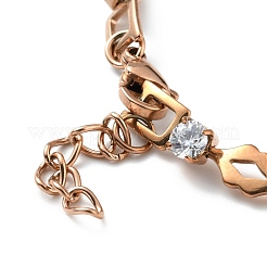 Bracelet de tennis en cristal de zircone cubique&nbsp;BJEW-E108-04RG