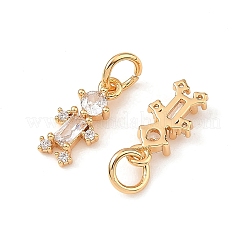 Ciondoli Shegrace in ottone con micro pavé di zirconi cubici trasparenti&nbsp;XGRQ64482-873G