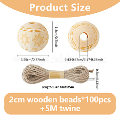 Holzperlen&nbsp;WOOD-FH0002-29B