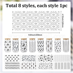 8 stücke 8 arten pvc kunststoff wasserdichte dekorative aufkleber etiketten&nbsp;DIY-SP0004-93A