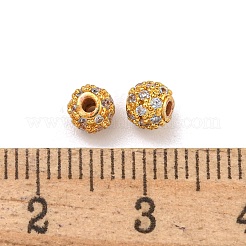 Cremagliera placcatura micro ottone spianare perline zirconi&nbsp;KK-F878-01G