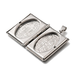 Medaillonanhänger aus 316 Edelstahl&nbsp;LS-STAS-C123-03B-P