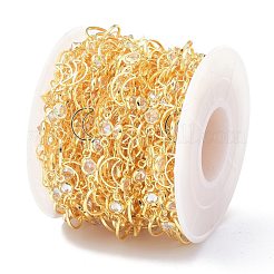 Catene di perline fatte a mano in ottone e zirconi&nbsp;CHC-D029-33G