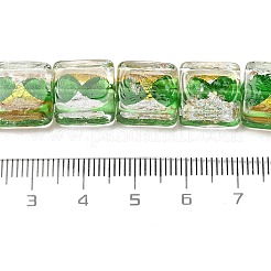 Perles de verre faites à la main en feuille d'or et en feuille d'argent&nbsp;FOIL-C001-01A-03
