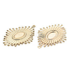 Pendentifs en fer écologique sertis de cabochons&nbsp;IFIN-N006-34B-01-RS