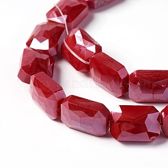 Chapelets de perles en verre électroplaqué&nbsp;EGLA-J108A-M