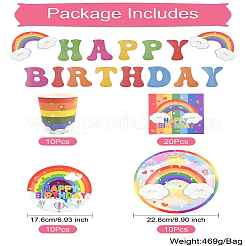 Set di decorazioni per feste di compleanno a tema arcobaleno&nbsp;ST-CJ0030-01