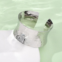 Brazaletes de latón martillado para mujer&nbsp;BJEW-A163-04B-P