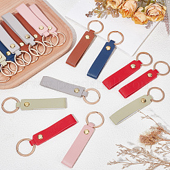 18 pièces 6 couleurs porte-clés en cuir pu&nbsp;KEYC-SC0002-02
