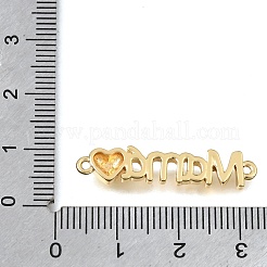 Muttertags-Anhänger aus Messing mit dem Wort „Mama“ und Herzverbindern&nbsp;KK-C263-25A-G