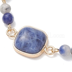 Armbänder aus natürlichen Edelsteingliedern für Damen&nbsp;BJEW-JB13315