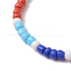 Sommer Strand Seestern synthetische Türkis & Perle Armband-Sets&nbsp;BJEW-JB10347-01