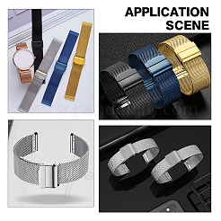 Rechteckige Uhrenarmbandverschlüsse aus Edelstahl 304&nbsp;STAS-UN0009-57P