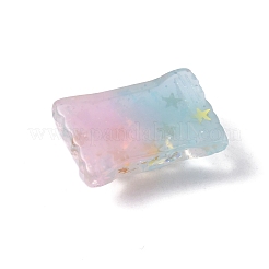 Transparente Cabochons aus zweifarbigem Harz&nbsp;LS-RESI-WH0035-06G