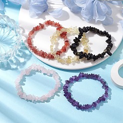 12 set di braccialetti elasticizzati con perline e pietre preziose naturali miste costellazione per donna e uomo&nbsp;BJEW-JB10264-09