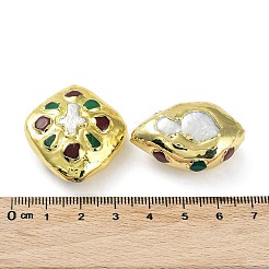 Cuentas rombos de jade blanco teñidas naturales&nbsp;KK-K348-03G