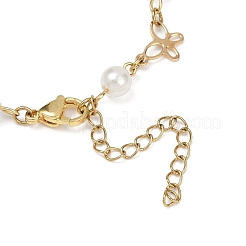 Bracciali a maglie a farfalla in acciaio inossidabile 304 per donna&nbsp;BJEW-JB11622