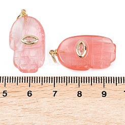 Kirschquarz-Glas-Anhänger&nbsp;G-Z134-05C
