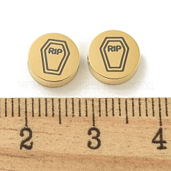Cuentas de acero inoxidable 304 para Halloween&nbsp;STAS-U017-01G-K