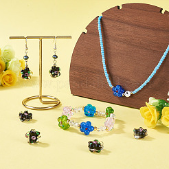 10 Stück handgefertigte Bunte Malerei-Perlen&nbsp;LAMP-TADJ0001-01I