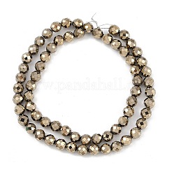 Fili di perline di ematite sintetica non magnetica elettrolitica&nbsp;G-H072-B01-01