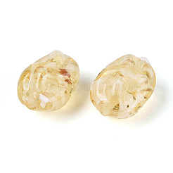 Perles artisanales en verre filé et en poudre pailletée&nbsp;LAMP-T023-29A
