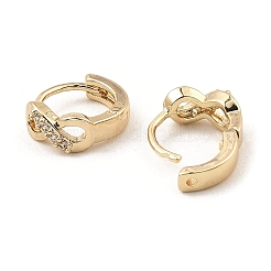 Pendientes de aro de circonio cúbico de micro pave de latón&nbsp;EJEW-D078-54KCG