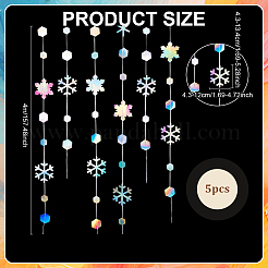 Papierbanner mit Schneeflocken&nbsp;AJEW-WH0270-938