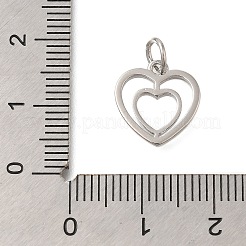 Dijes de latón chapado con forma de corazón&nbsp;LS-KK-I716-21A-P