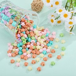 1500pcs 6 Farben undurchsichtige Acrylperlen&nbsp;MACR-SZ0001-90A