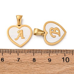 Natürliches Muschelherz mit Anfangsbuchstabenanhängern&nbsp;STAS-I353-03G