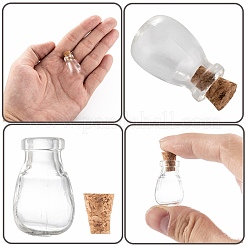 Ovale Glasflasche für Wulst Container&nbsp;X1-AJEW-R045-09