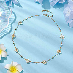 Collier de perles acryliques imitées&nbsp;NJEW-JN04938