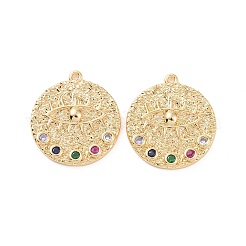 Pendentifs en laiton avec zircon cubique micro pavé&nbsp;KK-E068-VC152