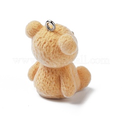 Pendentifs en résine opaque et floconneux&nbsp;RESI-G105-03A