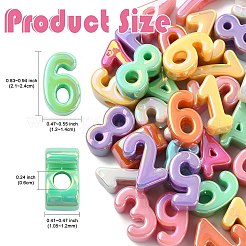 50 Stück 10 Stile undurchsichtige UV-beschichtete Acrylperlen&nbsp;PACR-CJ0001-49
