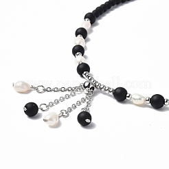 Collares de perlas naturales y piedras preciosas/cuentas de vidrio&nbsp;NJEW-F302-02